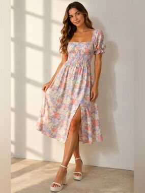 hadleigh scallop trim midi dress Astr | Dresses | Astr The Label Hadleigh Scallop Trim Midi Dress